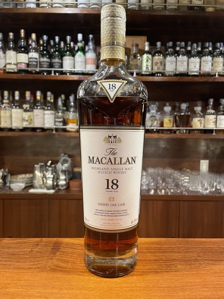 マッカラン18年 macallan シェリーオーク 2023現行品 | 六本木 BAR莨樽