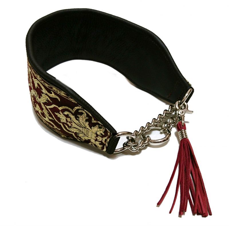 ハーフチョークオーダー： 7cm幅 Vintage Burgundy(Wide)35cm〜45cm