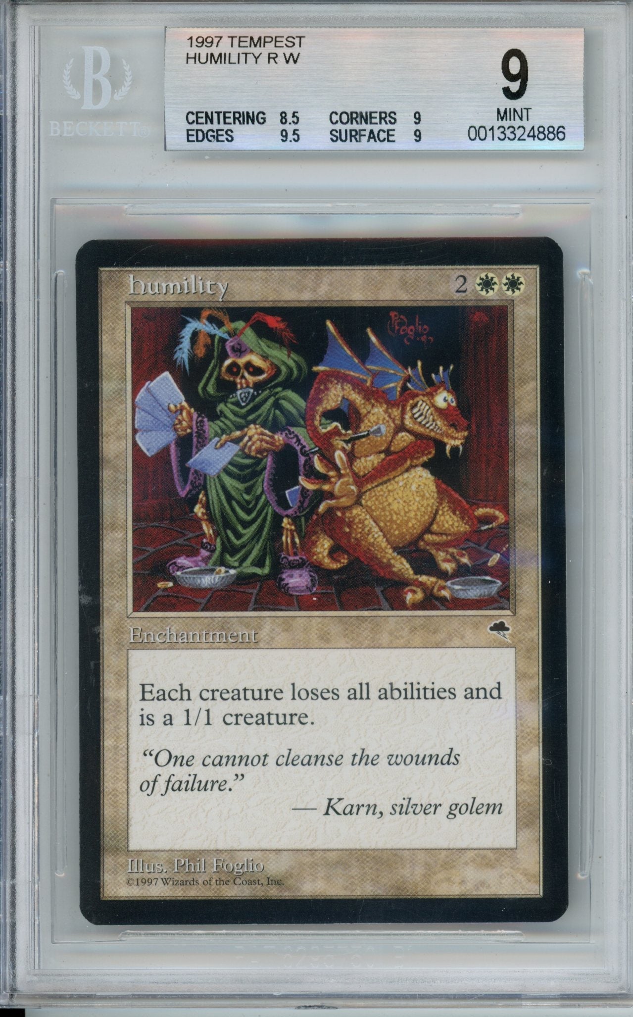 1997 MTG Humility – Tempest – BGS 9 Mint – RNG-Gamez
