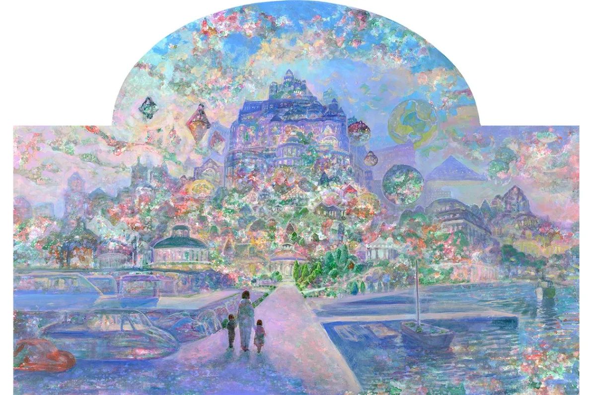 井上直久「天文館の宵」ピエゾグラフ 井上直久『天文館の宵』版画