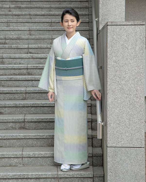 こけし 高野与八 竹 着物姿の女性 高さ24.5cm