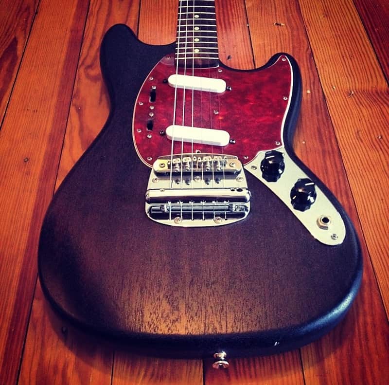 Fender Mustang Partscaster Black Satin - Seymour Duncan Mustang