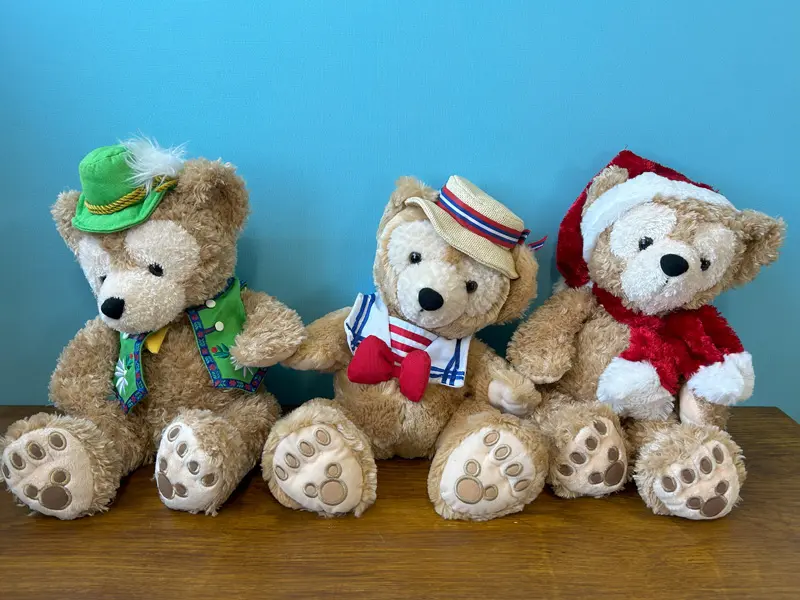 ダッフィー トリコロール 白タグ ビーズ入り チャイナ ぬいぐるみ