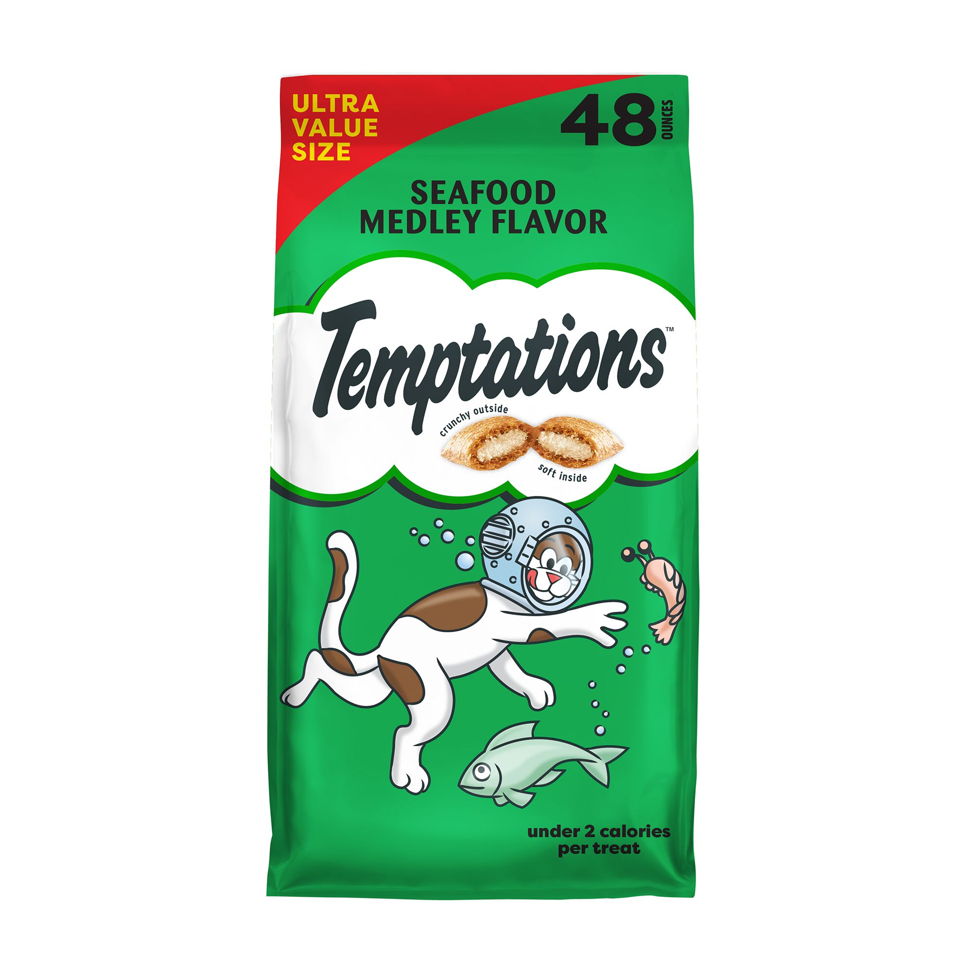 Temptations™ Classic Adult Cat Treats - Soft & Crunchy, Seafood Medley