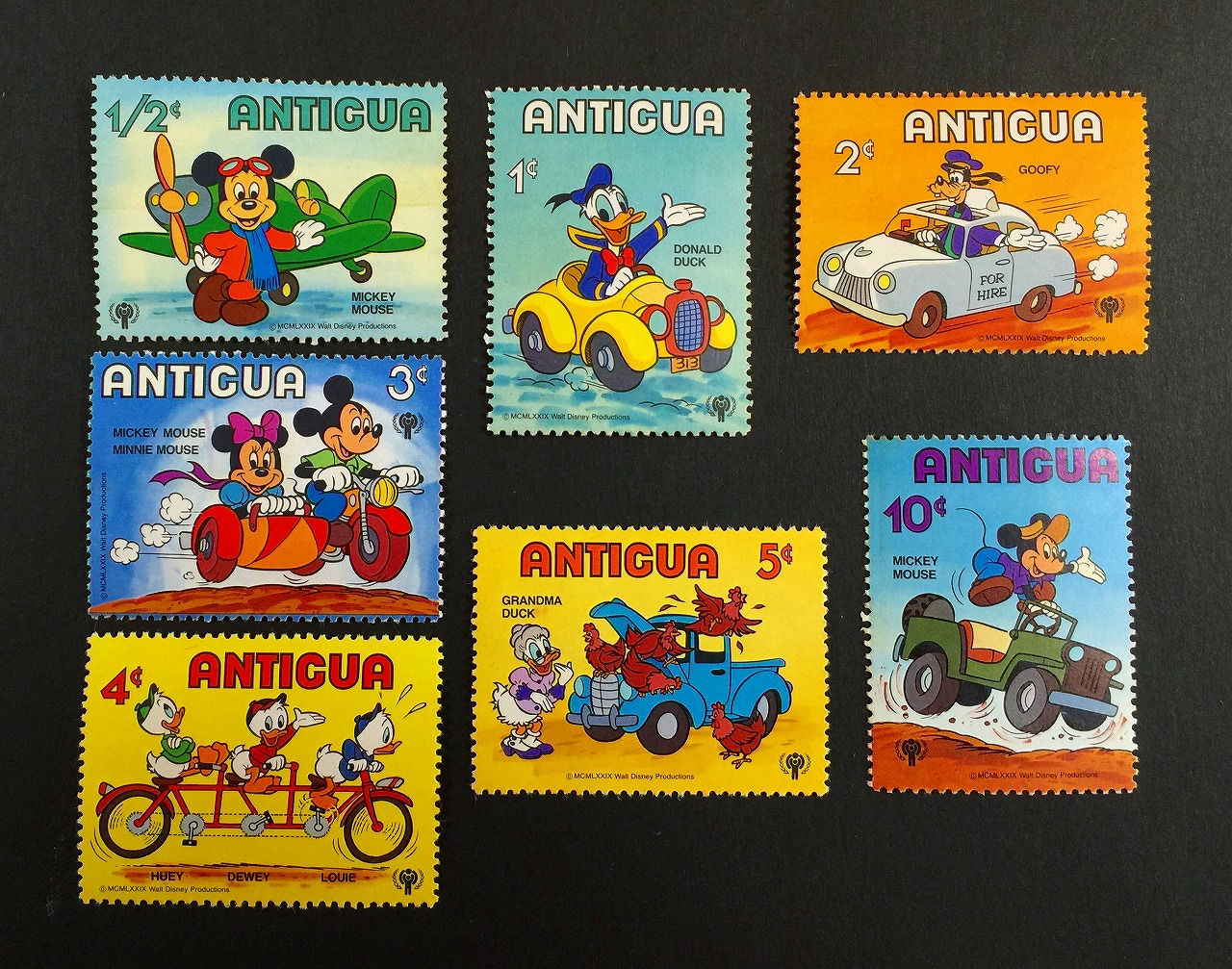 Disney ディズニー 外国切手 ミッキー ディズニー切手セット レトロ