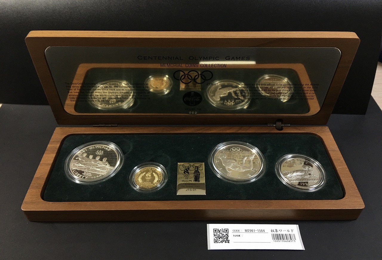 米国 1996年 アトランタオリンピック記念プルーフ金銀貨 4種セット 木