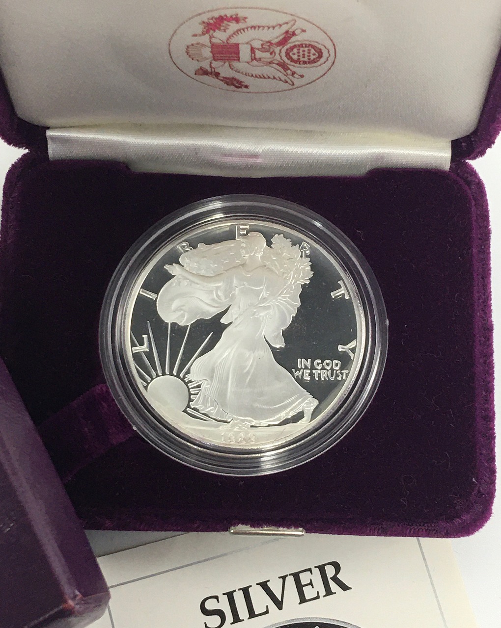 アメリカ銀貨 1989年 イーグル 1ドル プルーフ銀貨 Sマーク 完未品