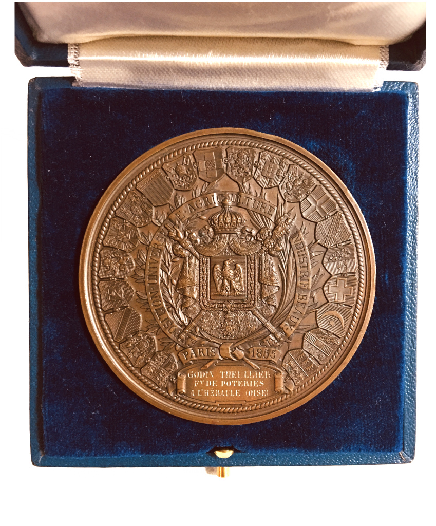 1855 ナポレオン3世夫妻パリ万博来訪記念金銅メダルSP64 PCGS 1855