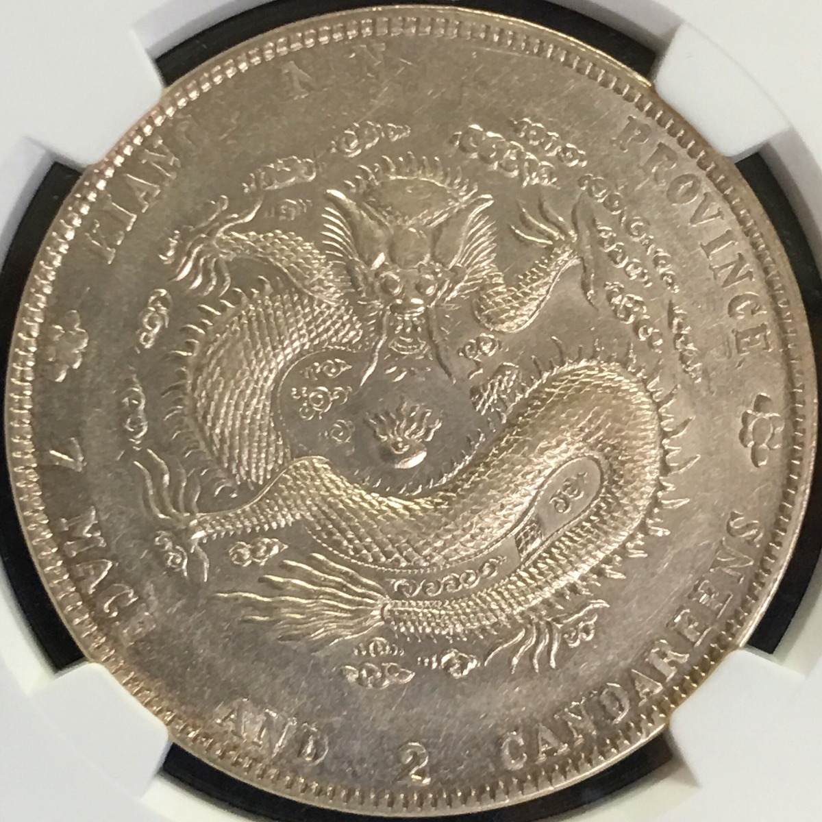 3130 【中国・清】光緒元寶江南省造辛丑庫平七銭二分銀貨龍竜ドラゴン