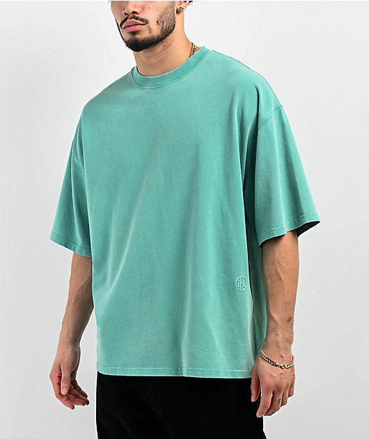 Ninth Hall Fundamentals Teal Oversized T-Shirt | Zumiez