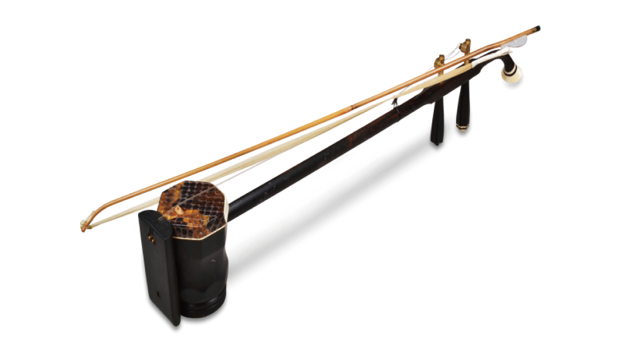 ☆二胡（にこ）胡弓 彩雲 中国 楽器 ケース付き 弦 敦煌 上海民族楽器☆