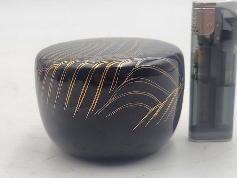 茶道具平棗越山作波模様蒔絵合わせ箱