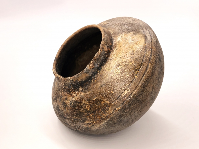 須恵器 壺 】 古墳～平安時代 後代金直し 炻器 須恵器 壺 】 古墳