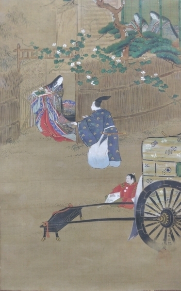 土佐光起【源氏物語】肉筆 絹本 掛軸 土佐派 Tosa Mitsuoki Ukiyoe