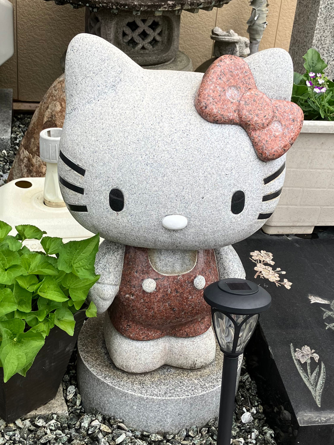 ハローキティ サンリオ 石像 置物 キャラクター インテリア 玄関 はろ