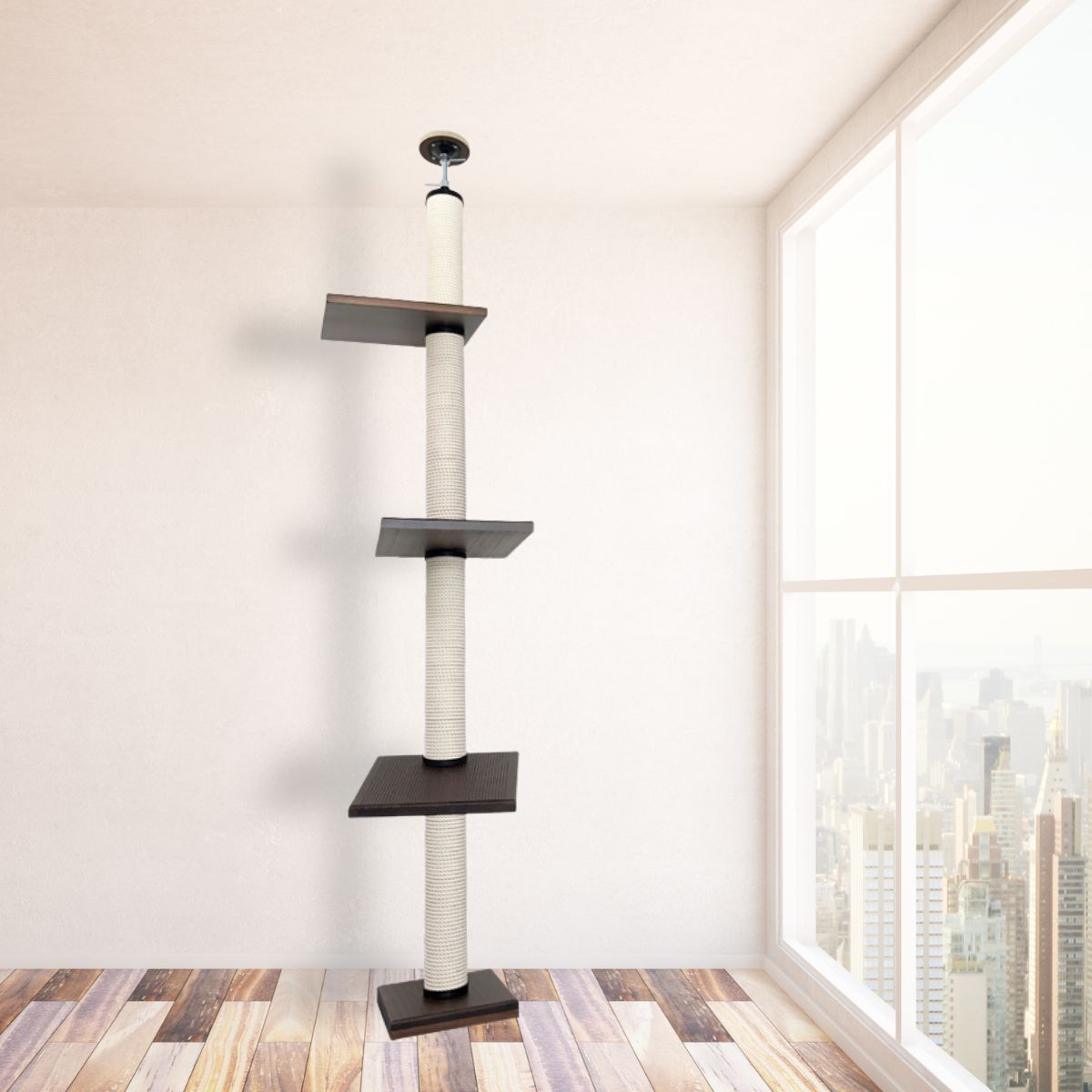 CT◇日本国産 家具調キャットタワー ガリッコキティLB 【大型1個口