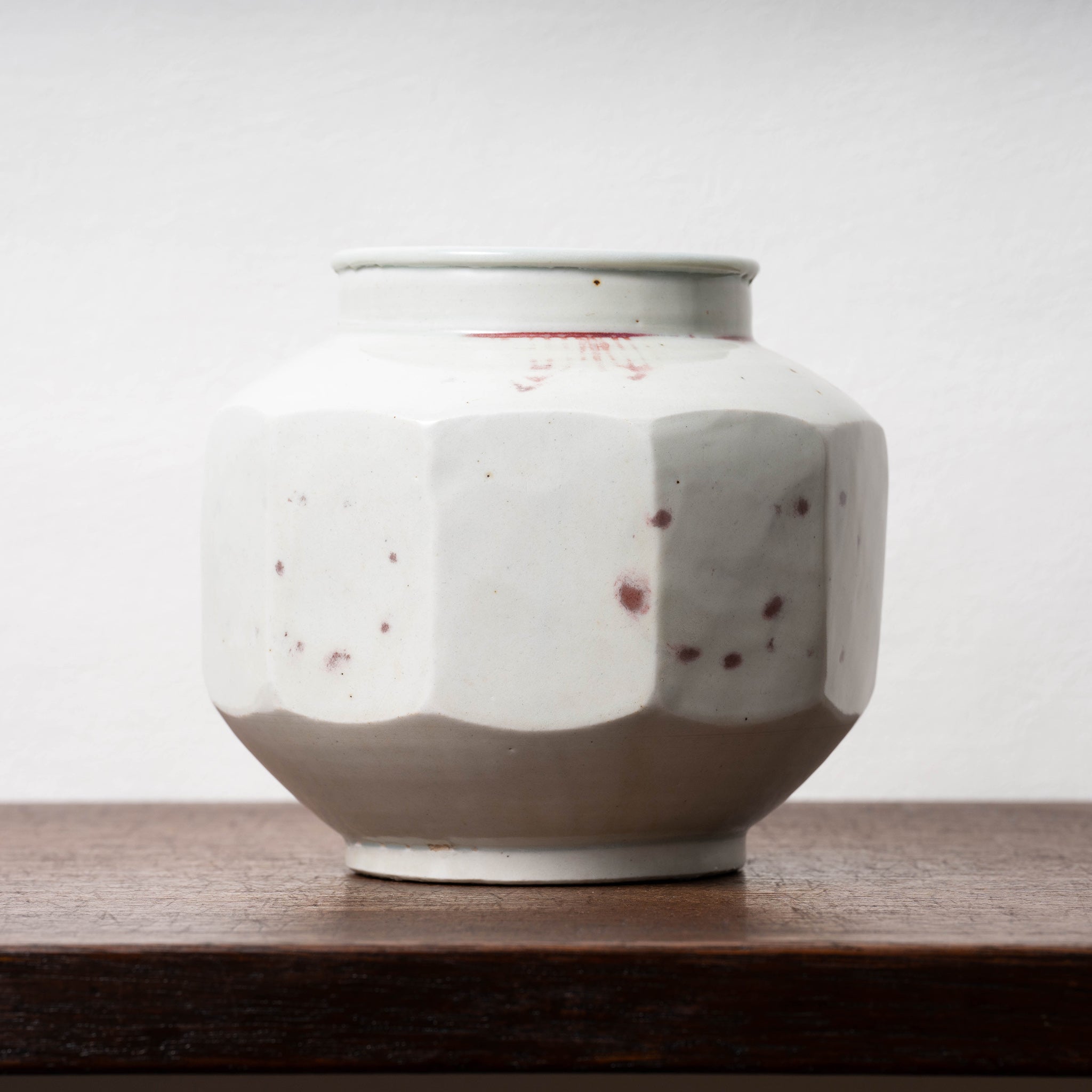 18世紀 李朝 白磁扁壺 李朝白磁丸形扁壺 李氏朝鮮王朝時代18世紀 径