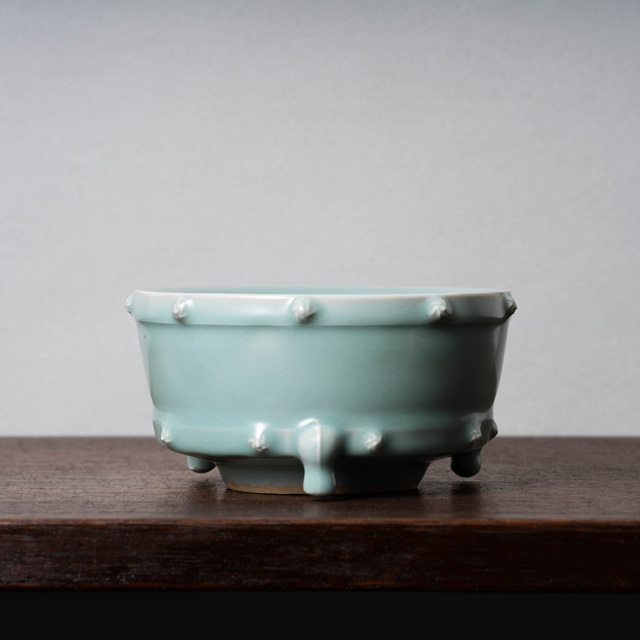 龍泉窯青磁 「龍形茶碗・置皿」セット 希少 美術品 龍泉窯青磁 「龍形