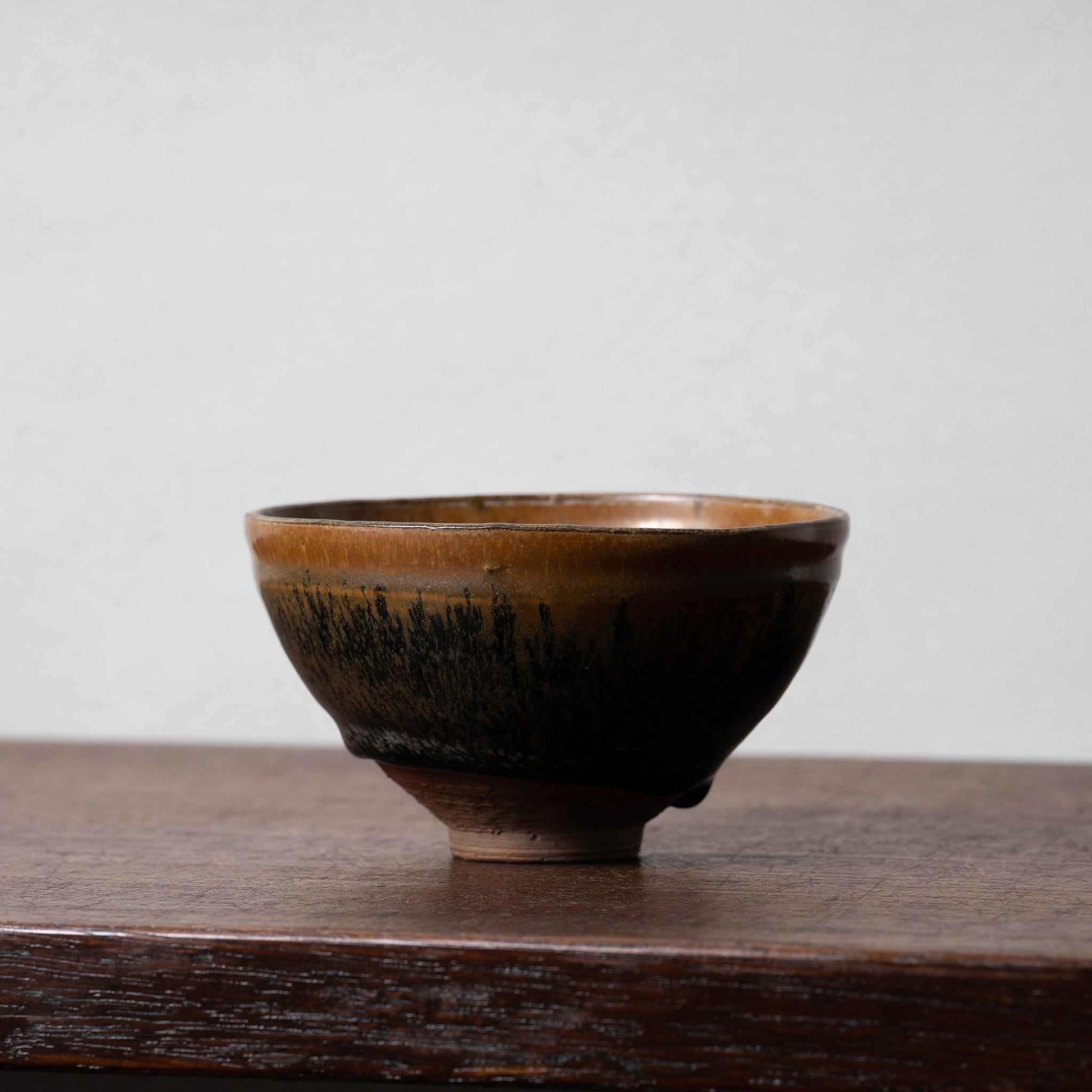 中国南宋建窯兎毫盞禾目天目碗時代箱付MR5076