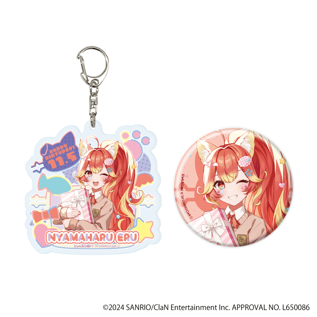 ヒメヒナ新春ガチャ2024,2025缶バッジ,アクリルキーホルダー,クリア