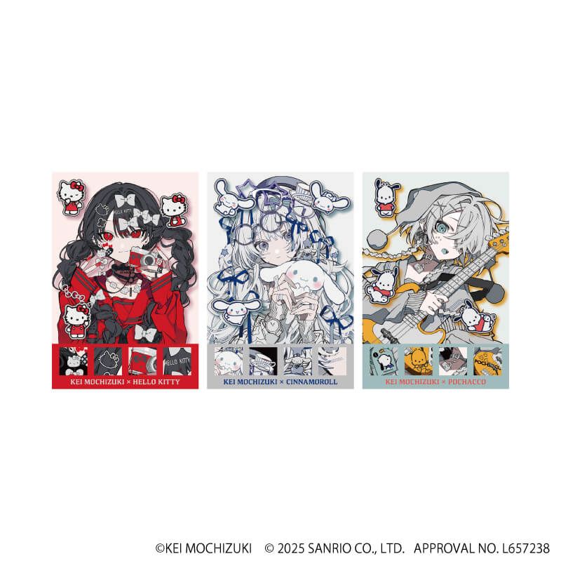 望月けい×サンリオキャラクターズ｜ポストカード3枚セット「望月けい