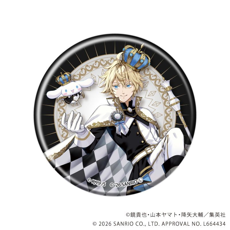 終わりのセラフ×サンリオキャラクターズ｜マット加工缶バッジ(57mm