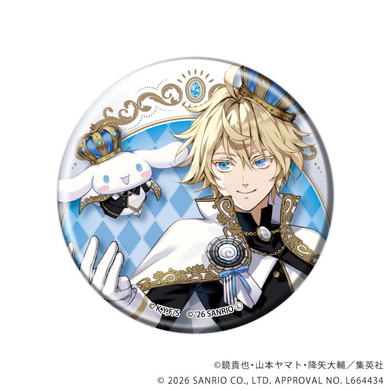 終わりのセラフ×サンリオキャラクターズ｜マット加工缶バッジ(57mm