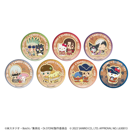 Dr.STONE×サンリオキャラクターズ｜缶バッジ「Dr.STONE×サンリオ