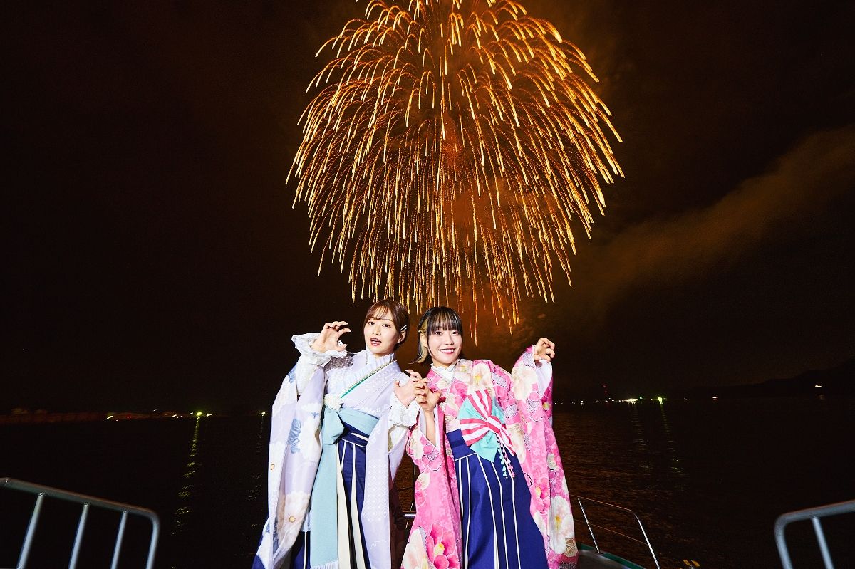 伊万里湾大花火2022＞3尺玉はすごかね！ ゾンビランドサガ声優2人