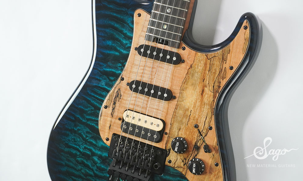 ギター用ドロップトップ キルテッドメイプル キルトメイプル