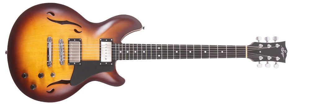 セミアコースティックギター オレンジグラデーション セミ