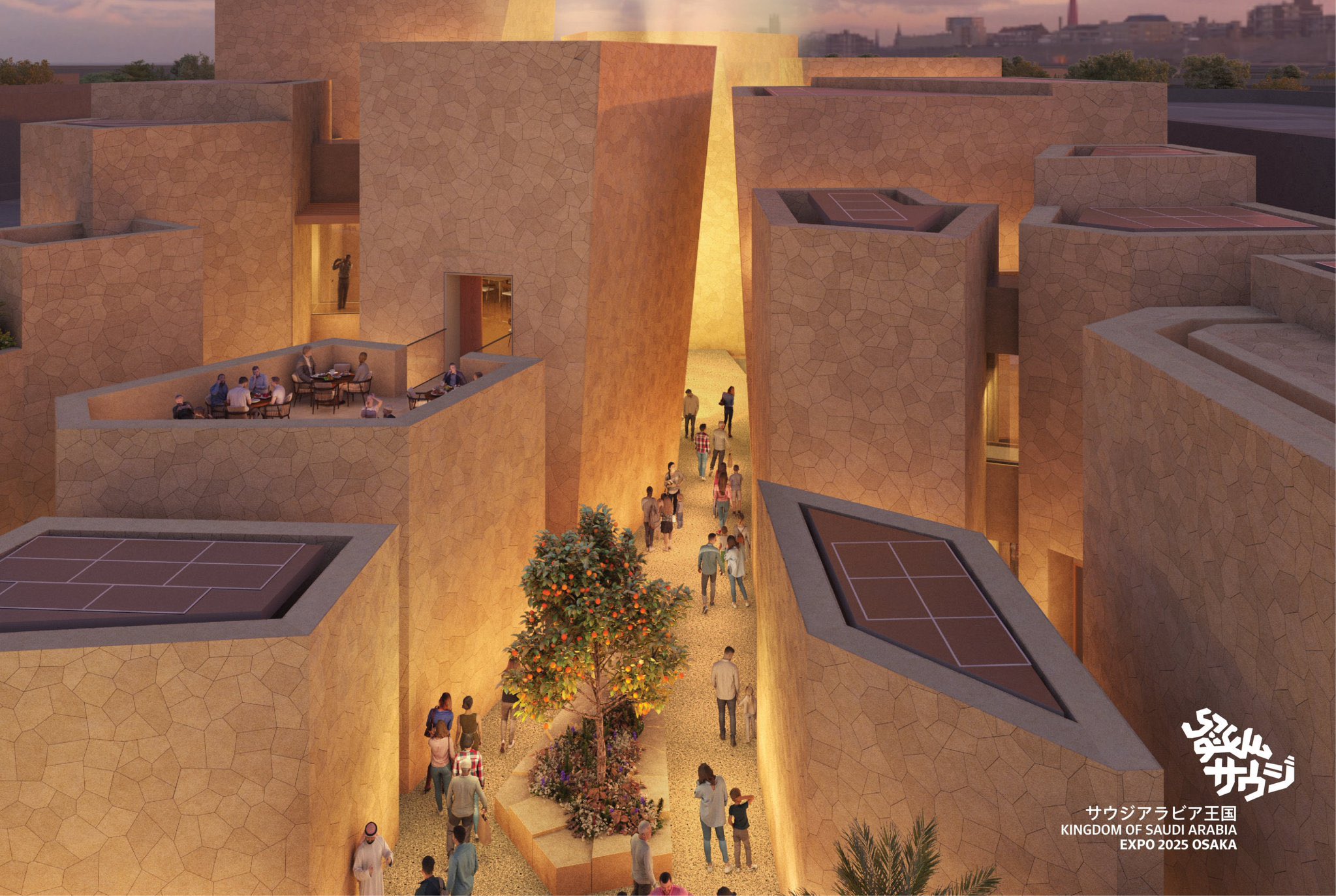 大阪関西万博『サウジアラビア館』は中東の伝統的な市場「スーク」を