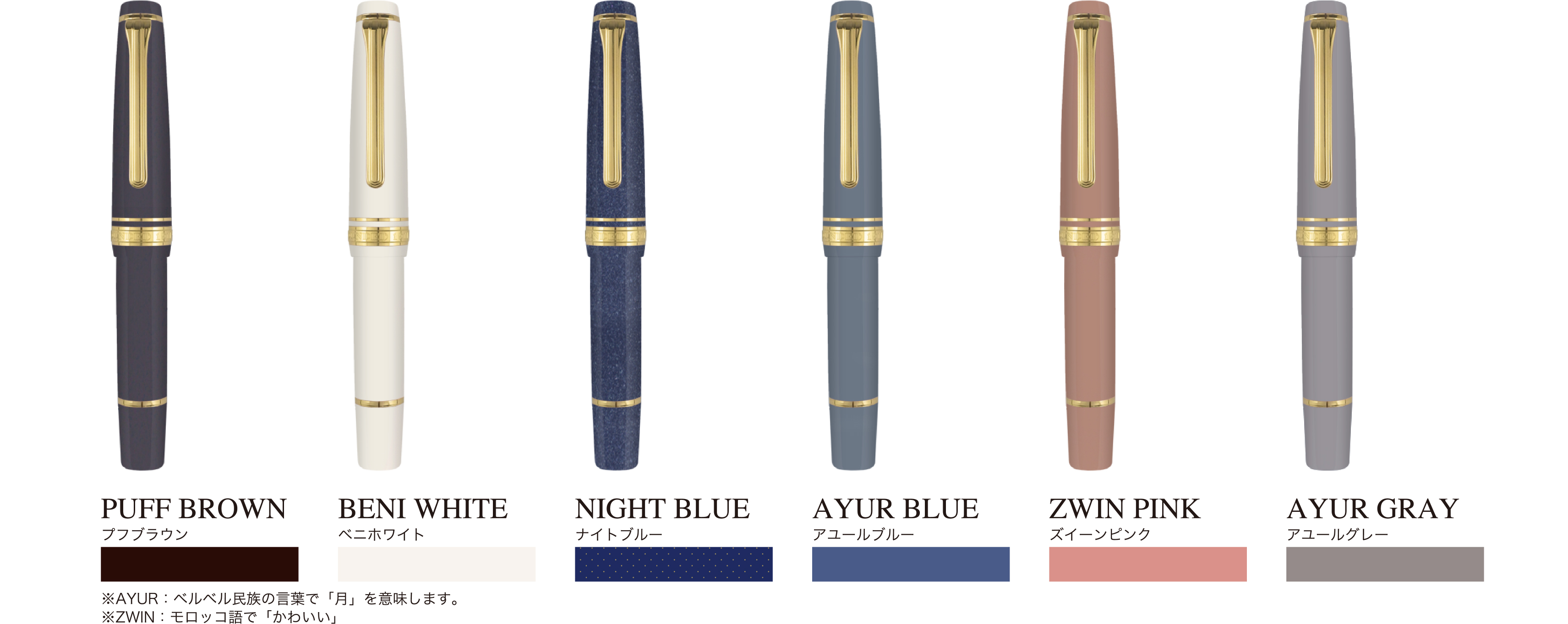 プロフェッショナルギア スリムミニ 金 万年筆』『万年筆用インク吸入