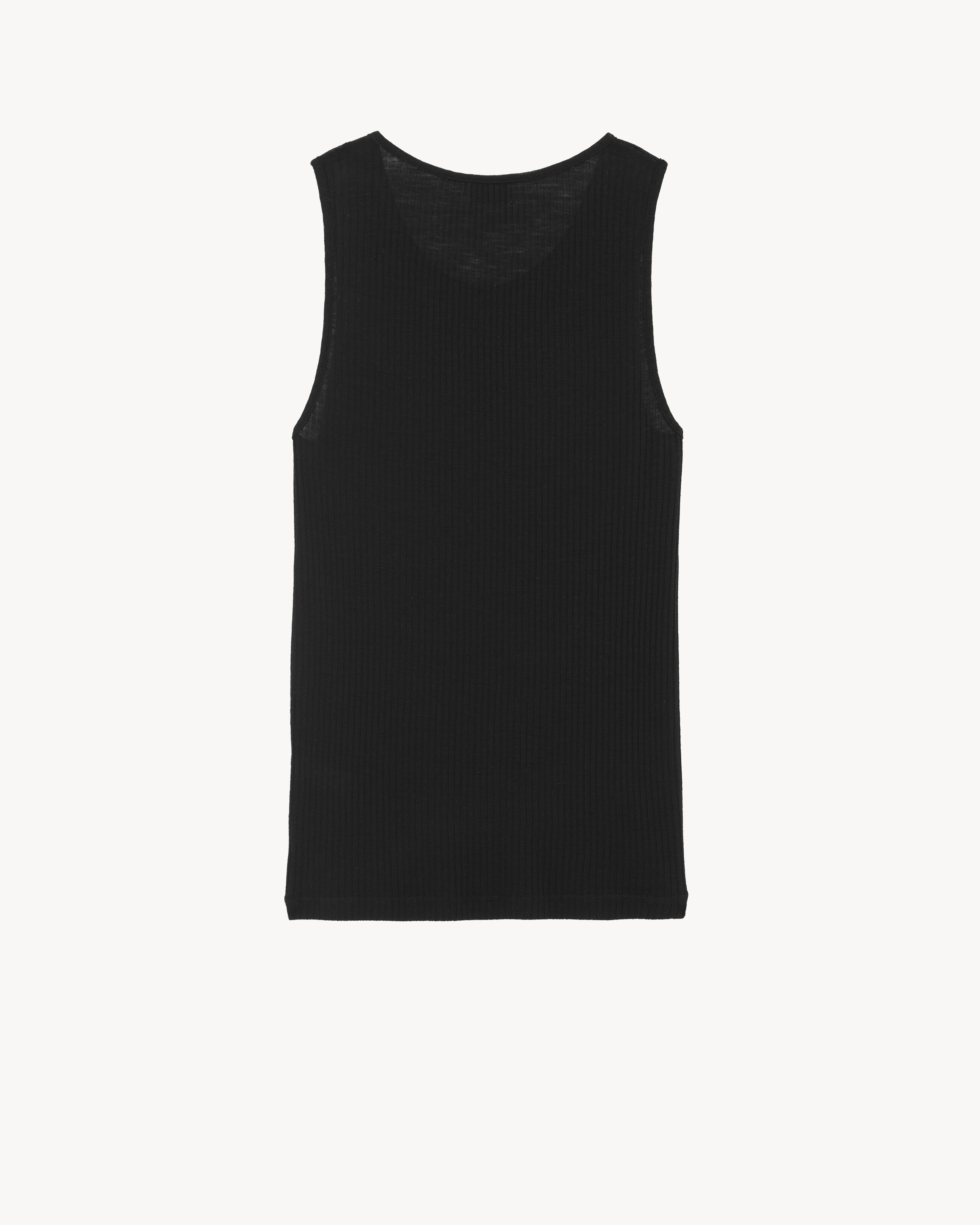 Cassandre Tank Top in Black | Saint Laurent | YSL EN-DK