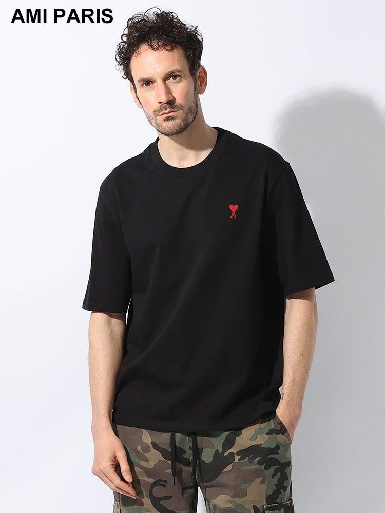 AMI PARIS アミ パリス ブラック半袖TシャツM