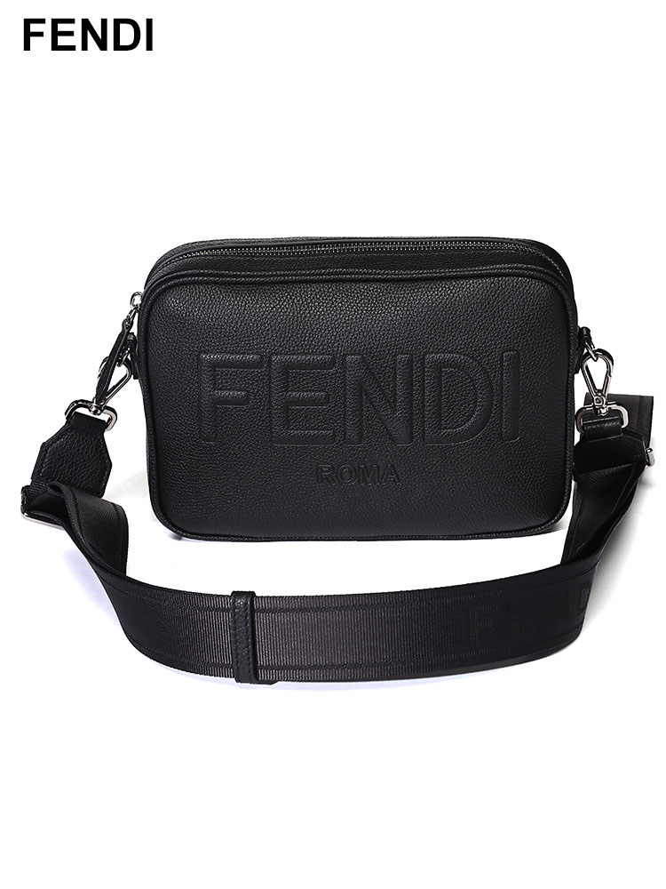FENDI (フェンディ) レザー ロゴ ショルダーバッグ FD7M0286AMAC