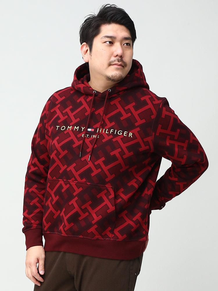 TOMMY HILFIGER トミーヒルフィガー 裏起毛 総柄 プルオーバー
