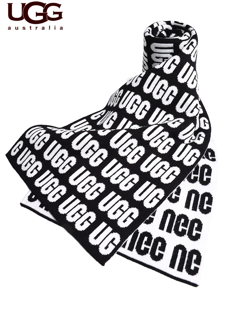 袋付き【UGGアグ】マフラー グレー・毛糸 ブランドマフラー 【公式通販】