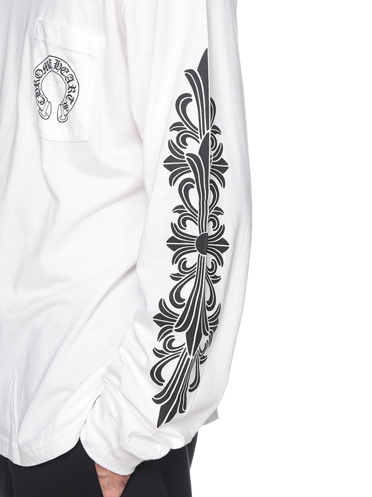 Chrome Hearts (クロムハーツ) プリント クルーネック 長袖 Tシャツ