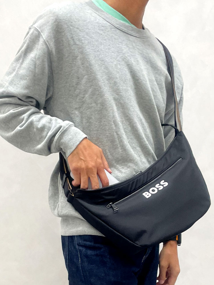 HUGO BOSS (ヒューゴボス) コントラストロゴ クロスボディバッグ