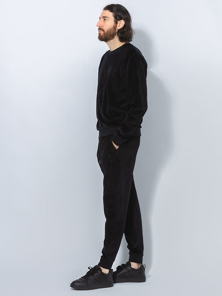 HUGO BOSS (ヒューゴボス) セットアップ対応 ベロア ロゴ刺繍 ジョガー