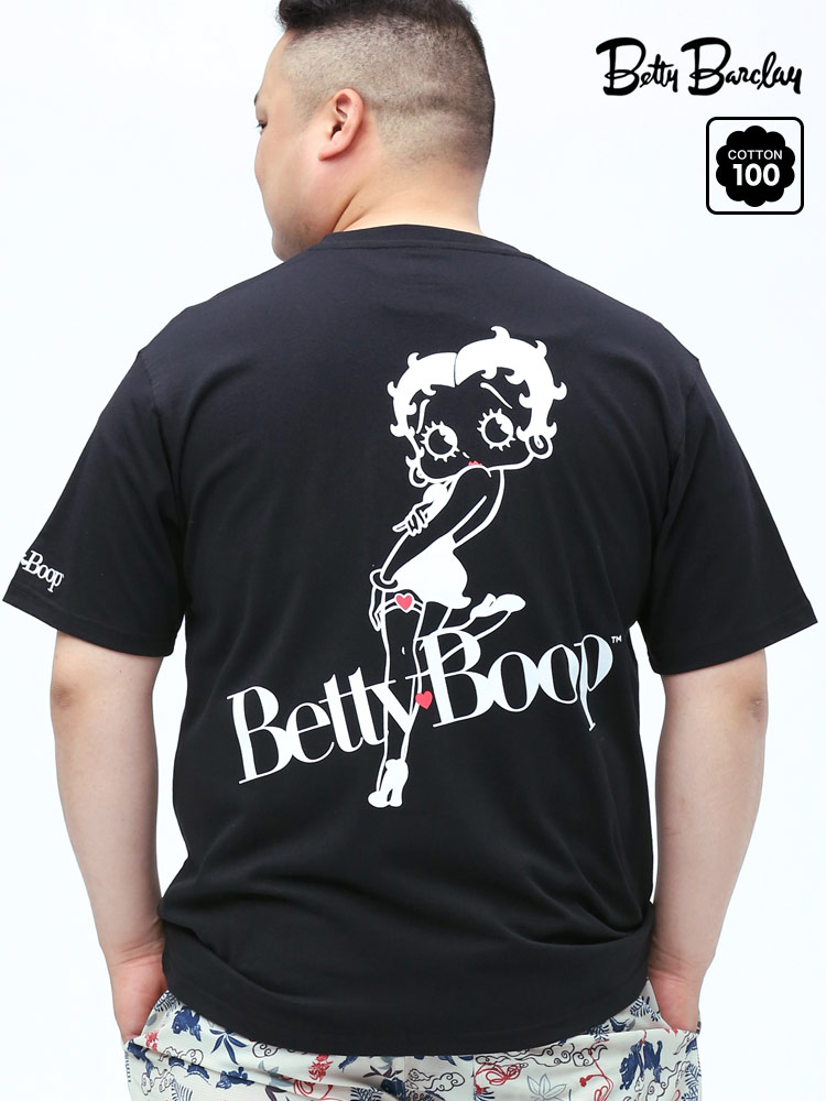 大きいサイズ メンズ Betty Boop (ベティブープ) 抗菌消臭 天竺 ベティ