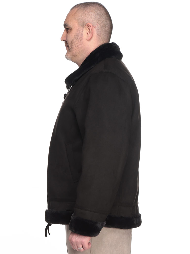 フェイクムートン ジャケット フルジップ アウター ジャケット 裏起毛