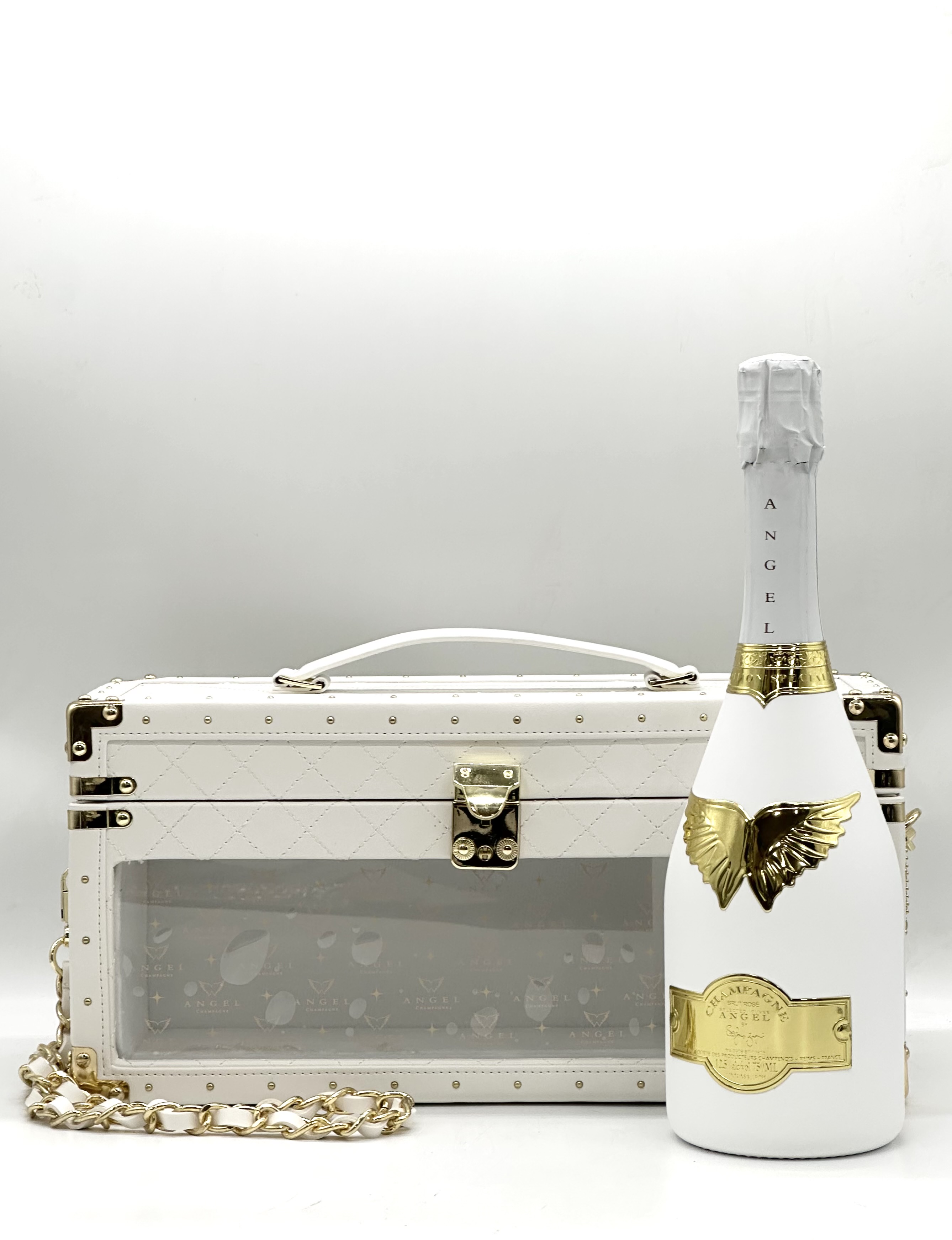 エンジェル シャンパン ロゼ ホワイトホリディ イエロー レザーラッジ