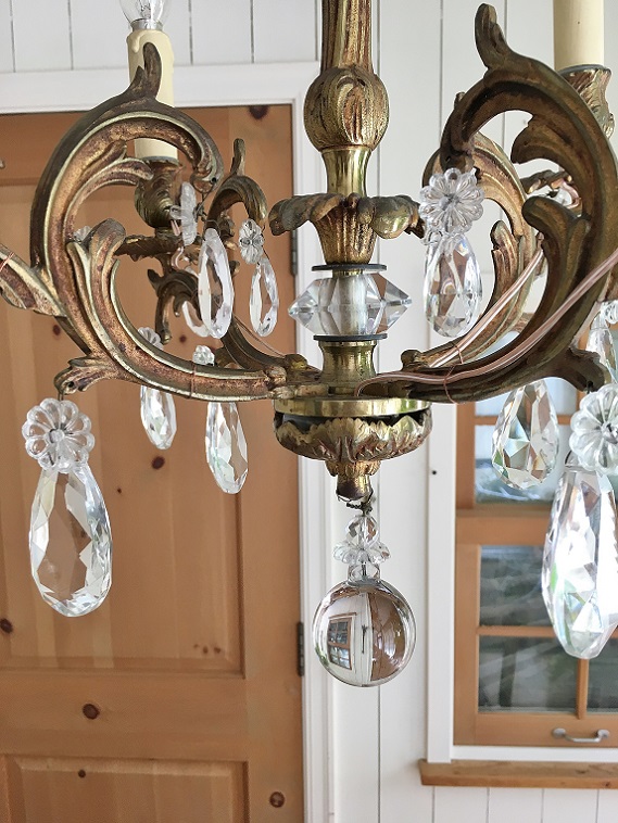 フランスガラスドロップシャンデリアはかわいいアンティークネット