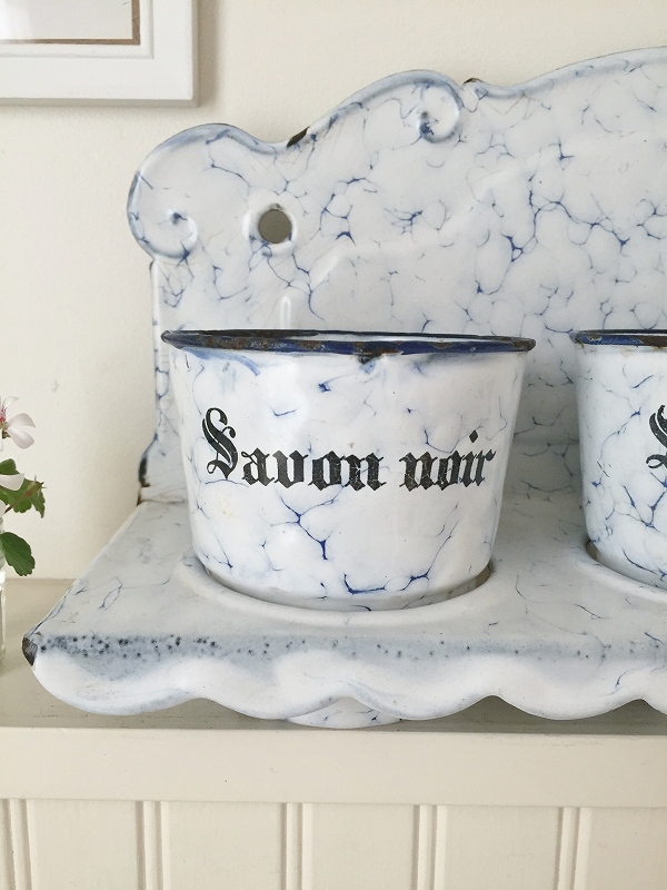 フランス アンティーク☆ホーロー サボンラック☆ホワイト 【公式通販】