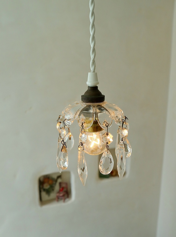 1900's フランス アンティーク 雨に濡れた小さなお花のミニ