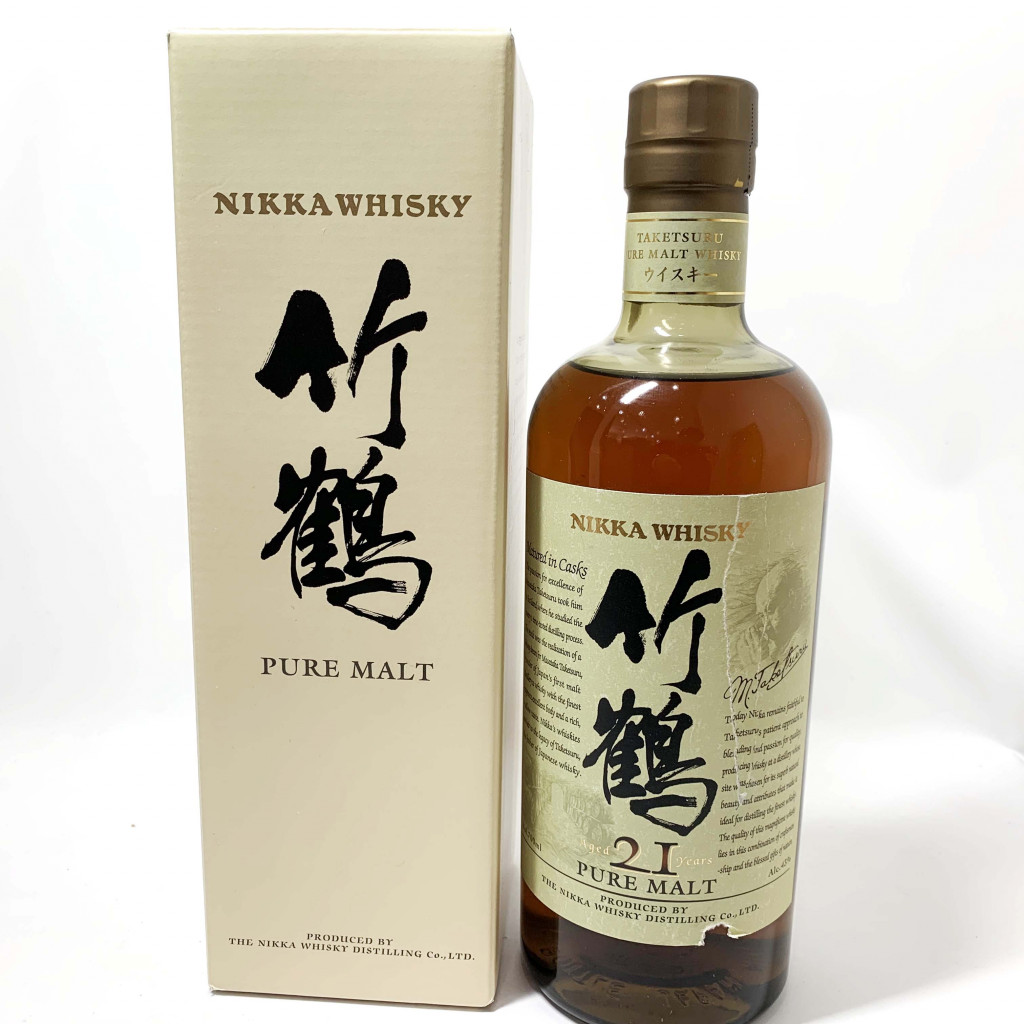 竹鶴21年（箱と注ぎ口周囲に軽微な変色あり） NIKKA ウイスキー 「