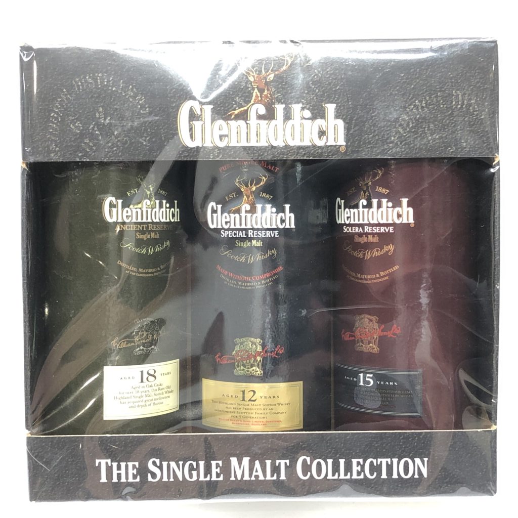 Glenfiddich グレンフィディック 3本セット ミニボトル 三角瓶