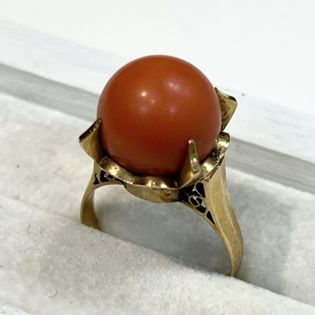珊瑚 サンゴアクセサリー 珊瑚玉 14k金珊瑚指輪 265グラム 珊瑚 サンゴ